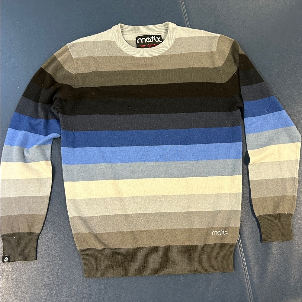 MATIX RARE VTG  sz S Gray OMBRE Crewneck UNISEX Sweater